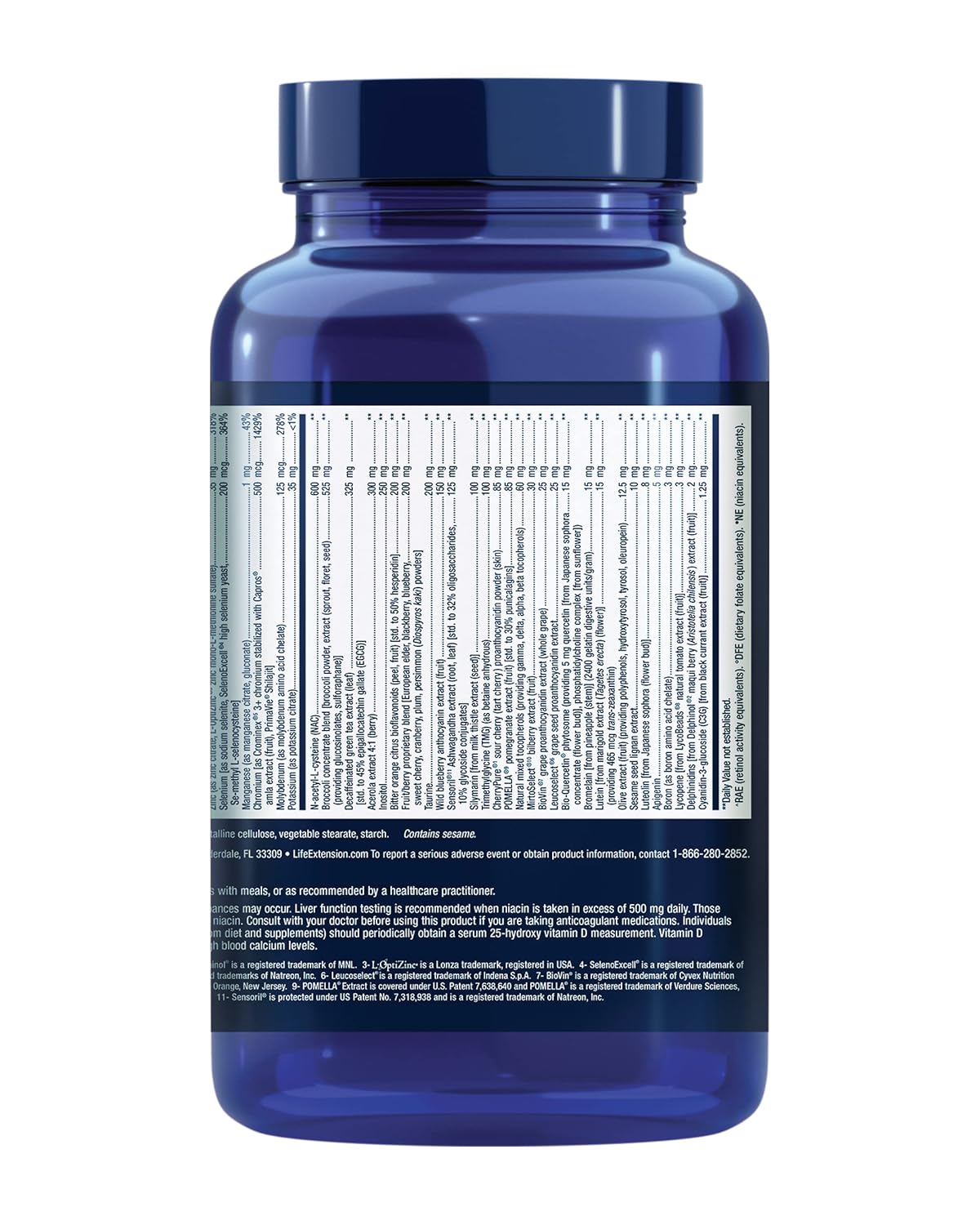 Life Extension Mix™ Capsules Without Copper, high Potency, Advanced Vitamin, Mineral, Fruit & Vegetable Formula, Vitamin B, C, D, E, for Whole-Body Health, Healthy Aging, Gluten-Free, 360 Capsules