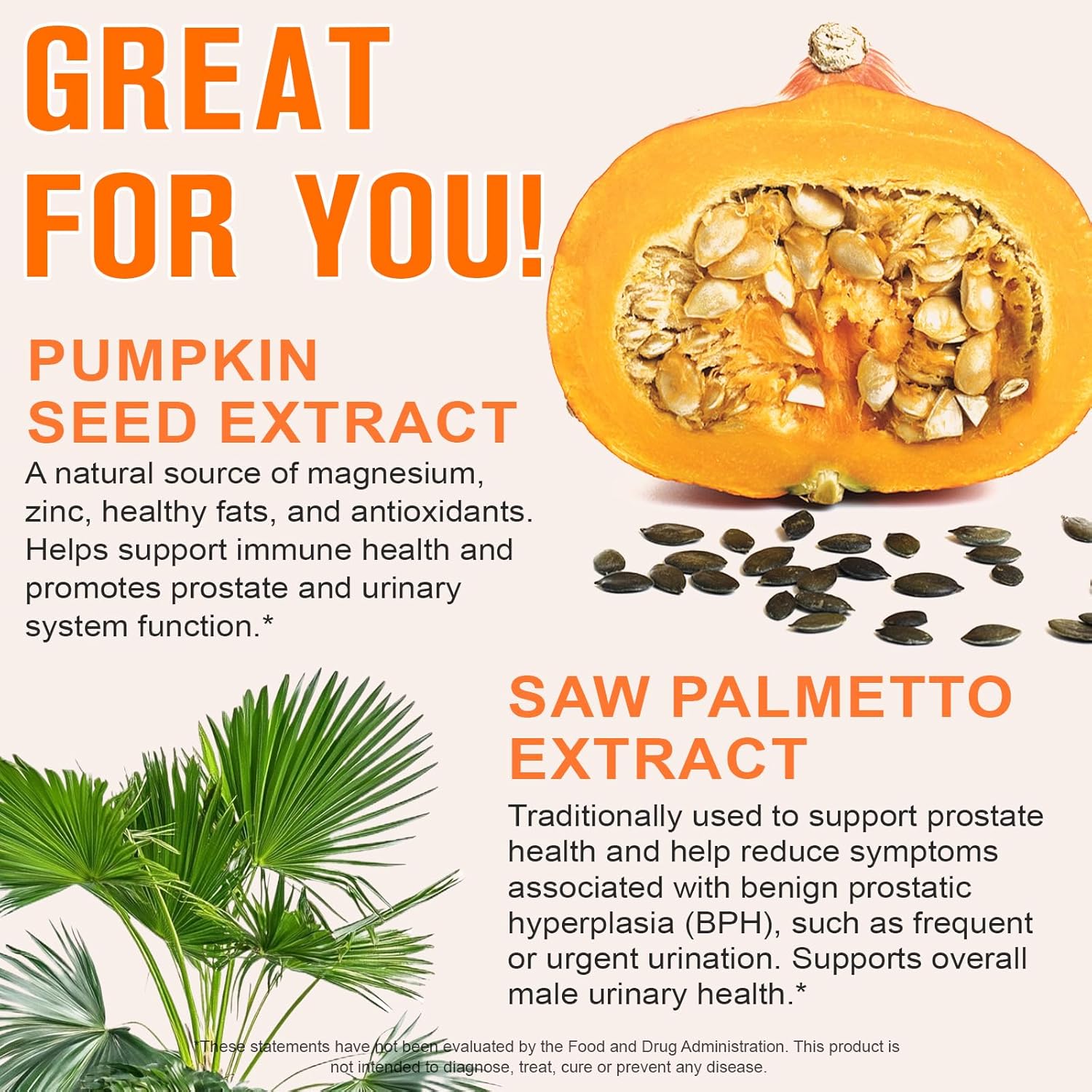 Pumpkin Seed Oil Capsules 1000mg with Saw Palmetto - 300 Softgels for Hair & Urinary Support - 2-in-1 Formula, Rich in Zinc & Omega Fatty Acids - Easy-to-Swallow, Vegan