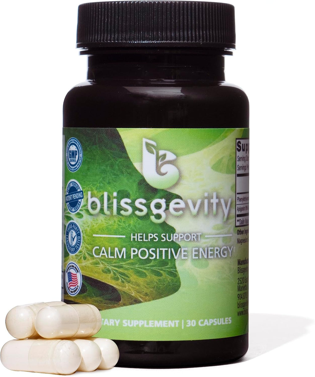 150mg Apigenin - Phenylethylamine - Mood Support Supplement - Promotes Euphoria, Focus, and Mental Clarity - Natural Stress Relief - Calm Support - Intimacy Enhancer - 30 Capsules
