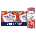 Sanpellegrino Zero Grams Added Sugar Sparkling Orange And Blood Orange Beverage, Italian Sparkling Drink, 24 Pack Of 11.15 Fl Oz Cans, San Pellegrino Italian Sparkling Drinks, Low Calorie Sparkling Fruit Beverages