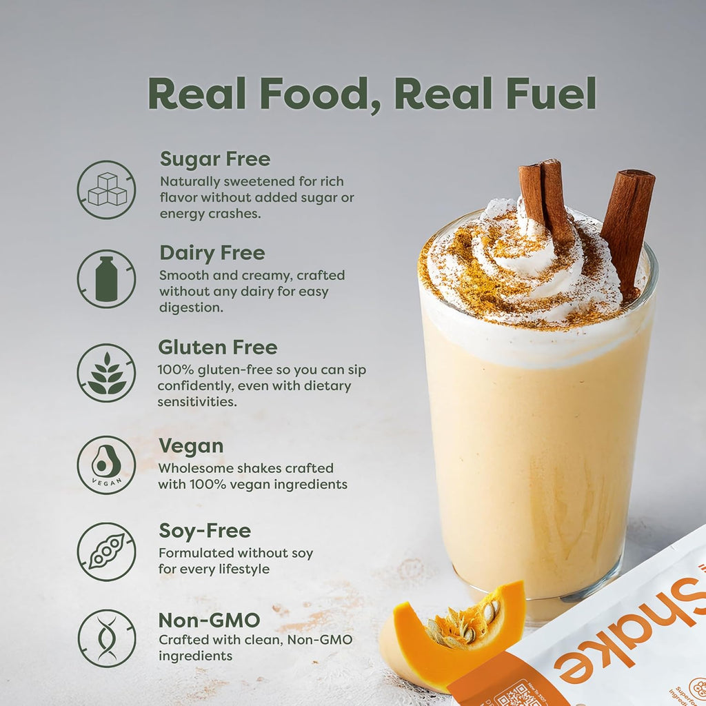 310 Nutrition - Vegan Organic Plant Powder and Meal Replacement Shake - Gluten, Dairy, and Soy Free - Keto and Paleo Friendly - 0 Grams of Sugar - Pumpkin Spice - 14 Servings
