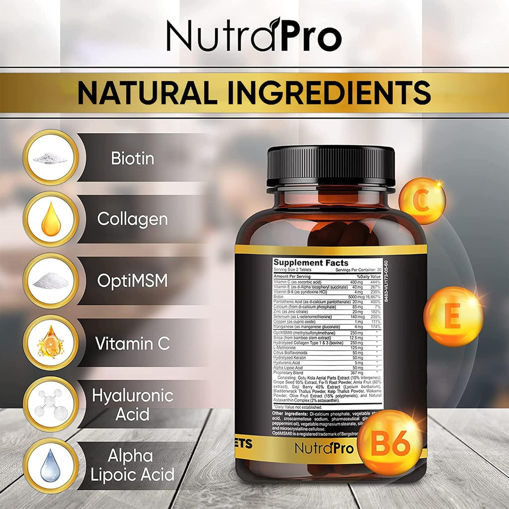 Hair Growth Vitamins For Men-Anti Hair Loss Support Vitamins Pills & Dht Blocker For Men.Regrow Hair & Beard Growth Supplement For Thicker Fuller & Stronger Hair. Support Thinning Hair With Biotin.