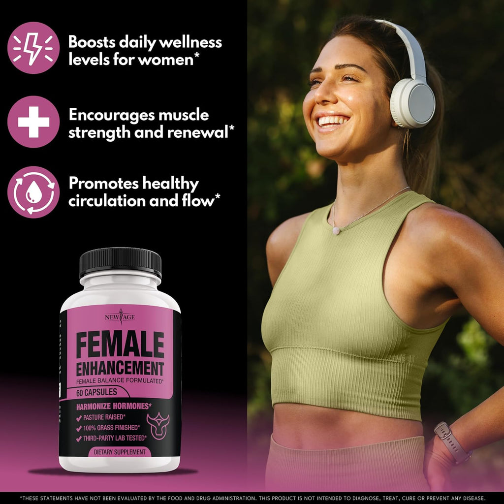 NEW AGE Beef Organ Supplement for Women – Supports Hormone Balance, Energy & Wellness – Pasture Raised Superfood – Liver, Heart, Kidney, Uterine Tissue – Ovary, Uterus, Fallopian Female Support-120