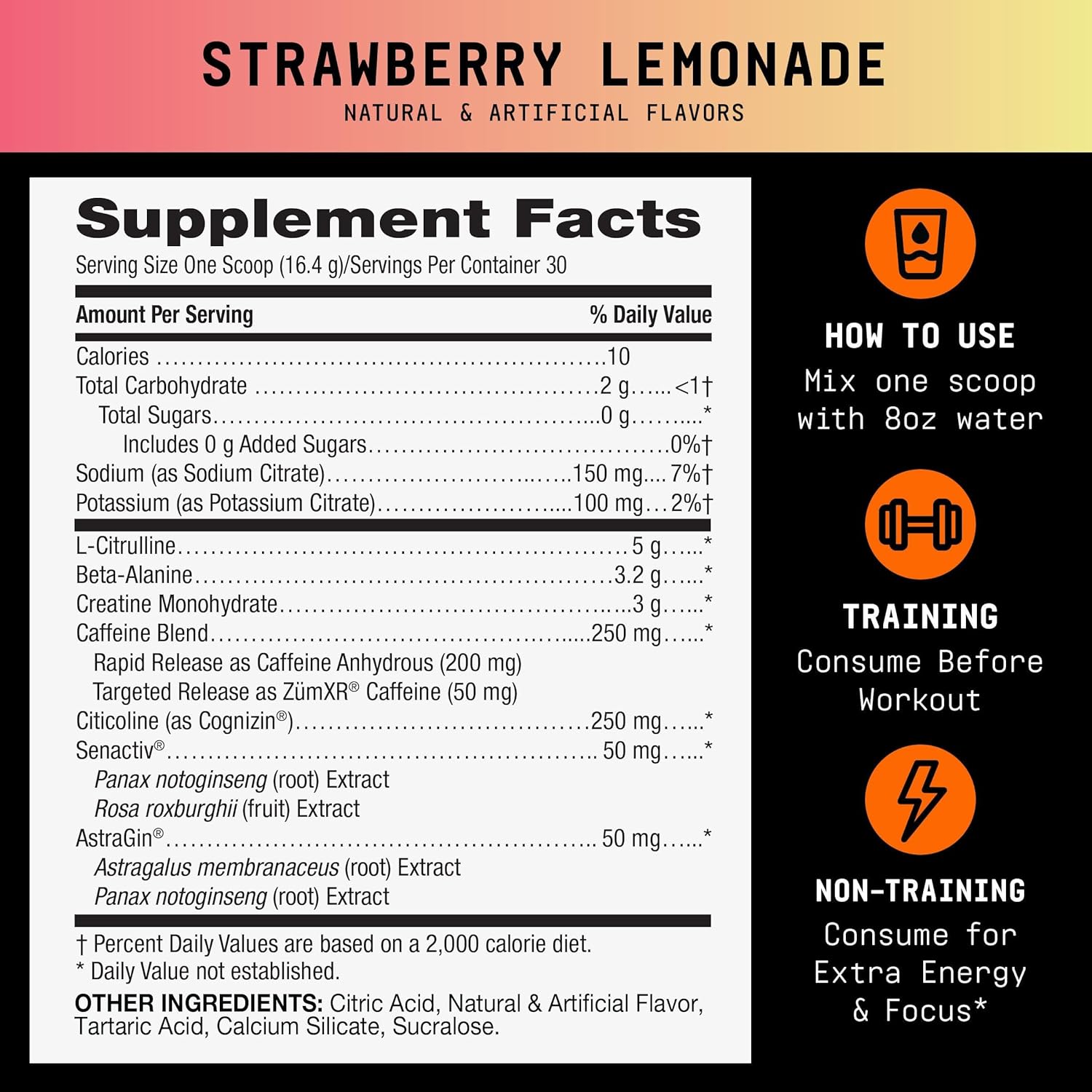 BEYOND RAW LIT V2 Clinical Strength Pre Workout Powder, Hits Harder, Bigger Pumps, Caffeine, L-Citrulline, Creatine, Strawberry Lemonade, 30 Servings