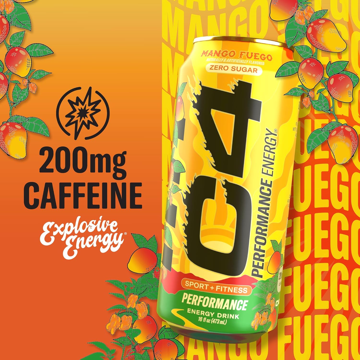 C4 Performance Energy Drink - Mango Fuego
