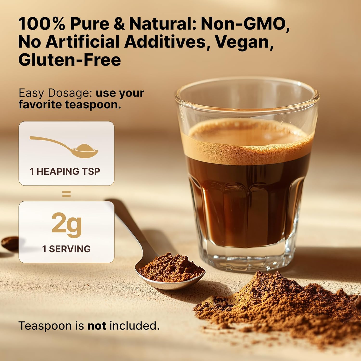 Mushroom Coffee Organic - 9 Mushroom Adaptogen Mix - Lion's Mane, Chaga, Turkey Tail, Reishi, Shiitake - Instant Mushrooms Coffee for Gut Health, Energy, Mental Clarity - 60 Servings