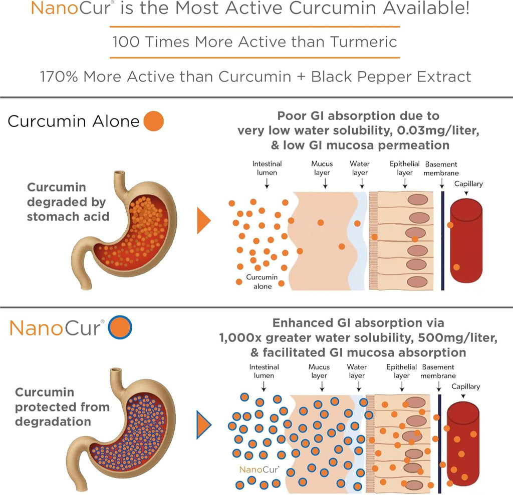 Turmeric Curcumin - 100x More Active Than Turmeric, 170% More Active Than Curcumin + Black Pepper Extract. Joint Support, Relief, and Energy You’ll Feel. Organic Curcumin/Plant-Based Carrier.