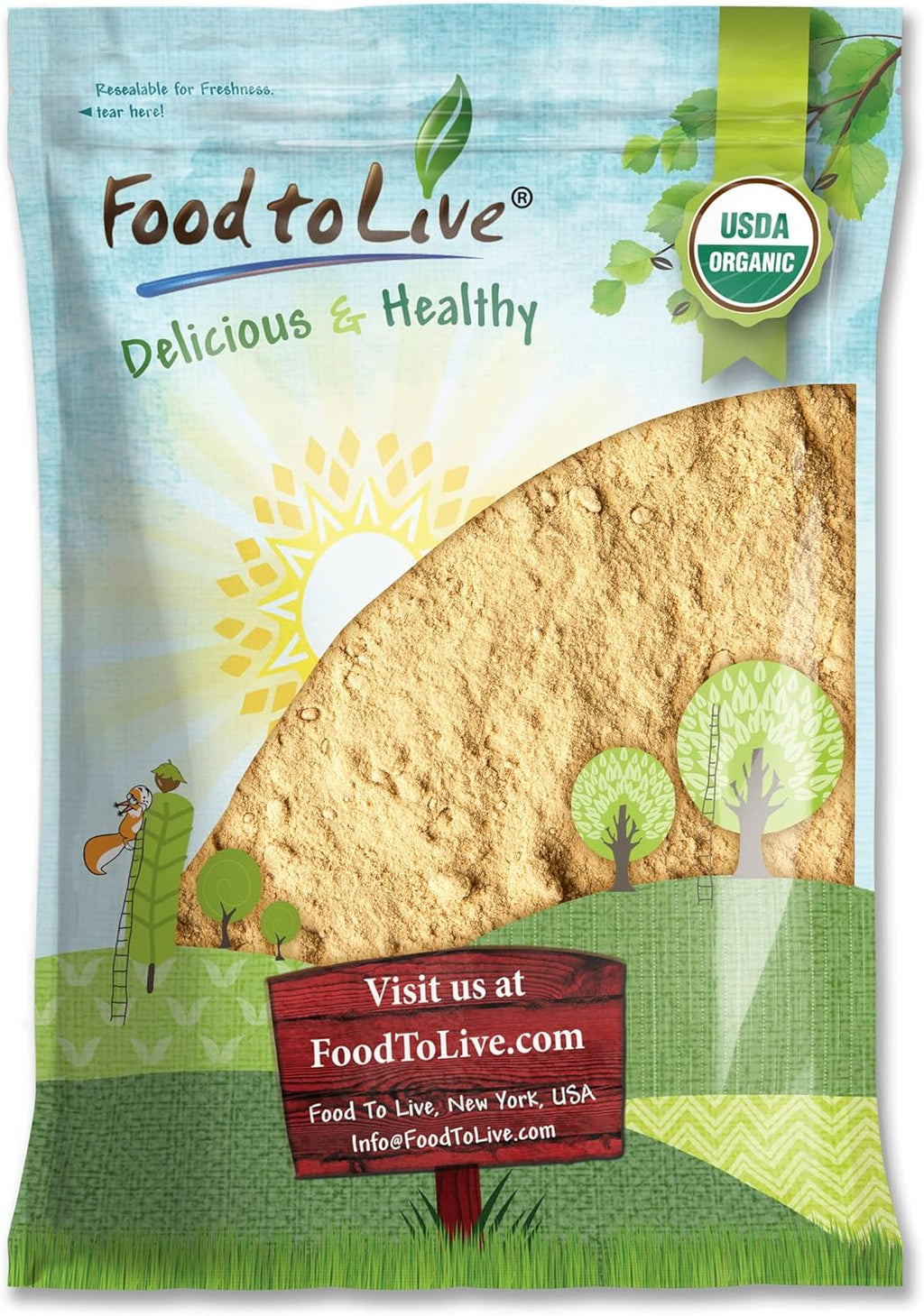 Food to Live Organic Maca Powder, 8 Pounds – Gelatinized, Non-GMO, Kosher, Vegan, Bulk