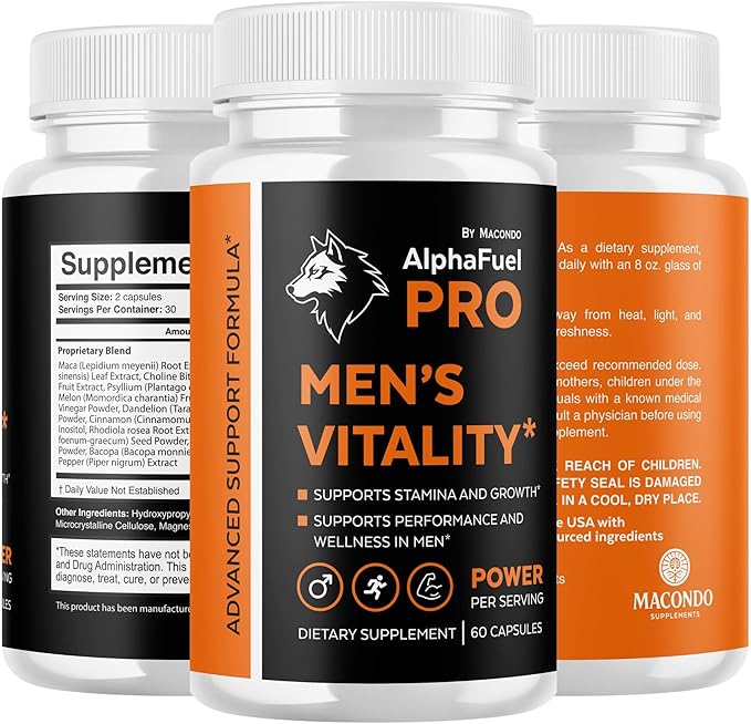 (5 Pack) Alpha Fuel Pro - AlphaFuel Pro Supplement Natural Support Capsules, AlphaFuelPro Vitamin Advanced Formula, Premium Multivitamin Overall Health Wellness - 300 Capsules for 5 Months