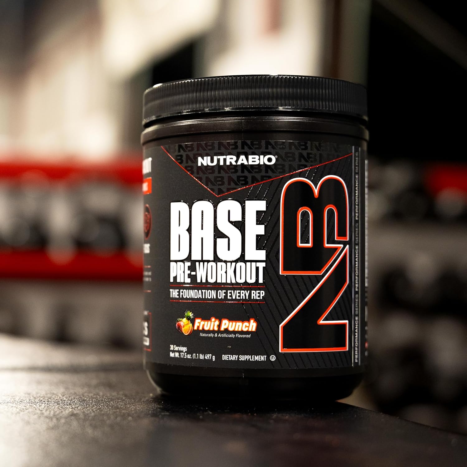 NutraBio Base Pre-Workout Powder 200mg Caffiene, Sustained Energy, Focus, Endurance, Pump, Sugar Free, Clean Preworkout for Men and Women - Beta Alanine, L-Tyrosine, 30 Servings - Fruit Punch