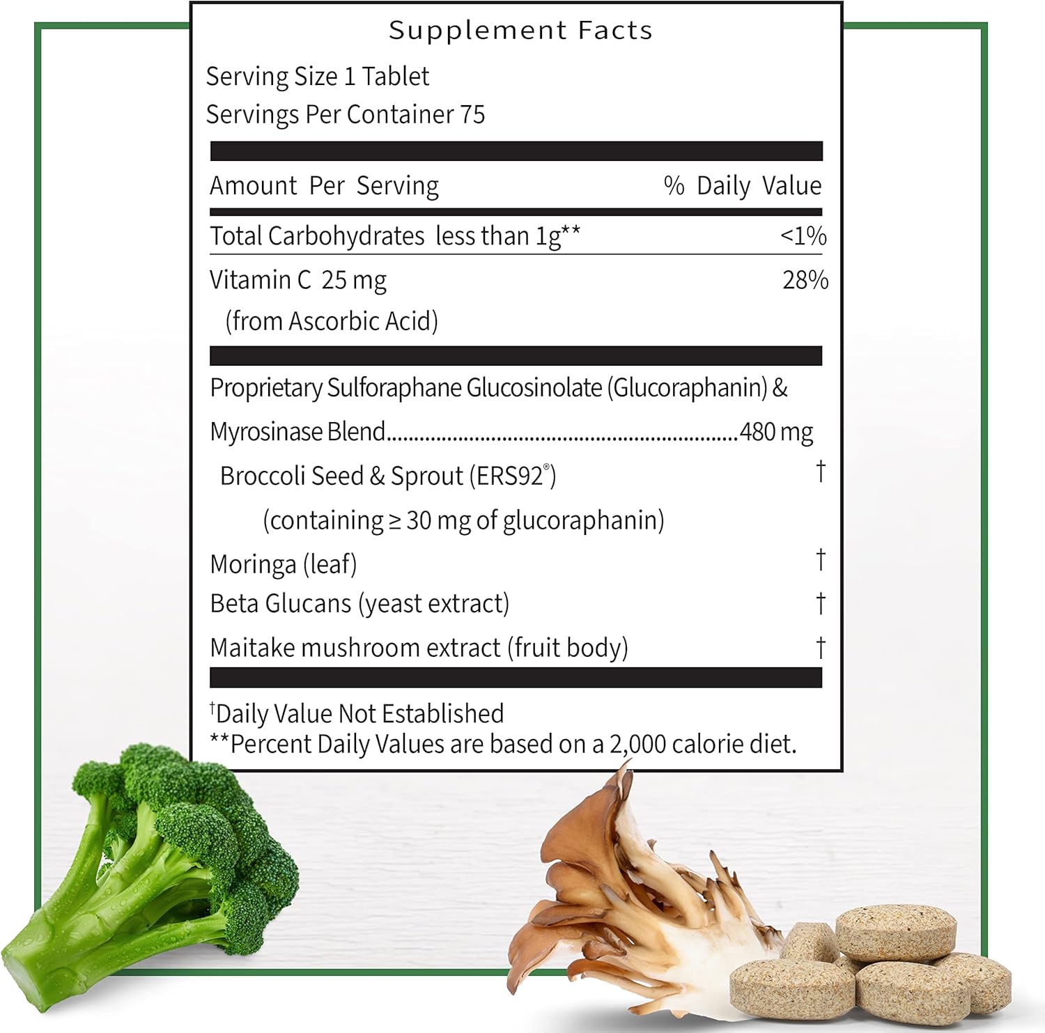 Nutramax Laboratories Avmacol Extra Strength #1 Researched Sulforaphane-Producing Brand for Detoxification, Antioxidant Support, Immune Health, Adults & Children, Moringa, 75 Tablets
