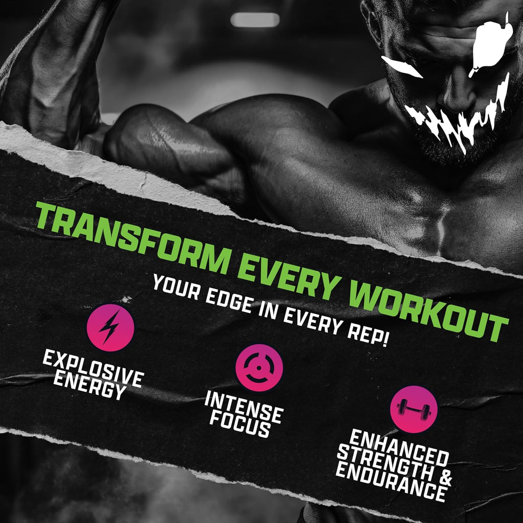Outrage Ultra HIGH STIM Pre-Workout Powder for Men | 400mg Caffeine, L-Citrulline, Beta-Alanine, Creatine | Extreme Energy, Focus, Strength & Endurance (30 Servings, Strawberry Watermelon)