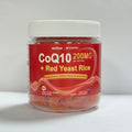 CoQ10 Gummies 100mg/200mg for Adults, Plus Red Rice Yeast, Omega 3, PQQ, Magnesium, Astaxanthin, Methyl Vitamins B9 & B12, Ultra High Absorption CoQ10 Supplement for Energy, Brain, Antioxidant, 1pack