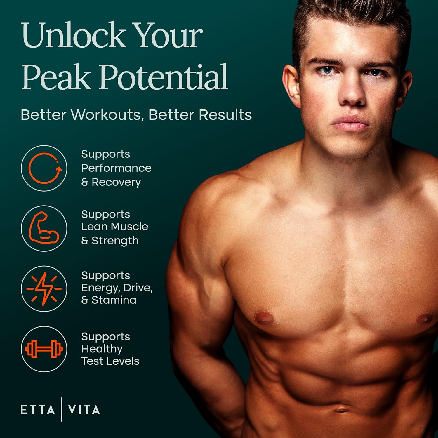 Testosterone Supplement for Men - Extra Strength Turkesterone 500mg (Made in USA, 3rd Party Tested for Purity and Potency) - Natural Test Support for Lean Muscle Growth, Strength, Recovery and Stamina