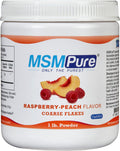 KALA HEALTH MSMPure Raspberry Peach Flavored Coarse MSM Powder Flakes – US-Made MSM for Joint Health, Skin Appearance, and Hair & Nail Support – 1 lb, Organic Sulfur