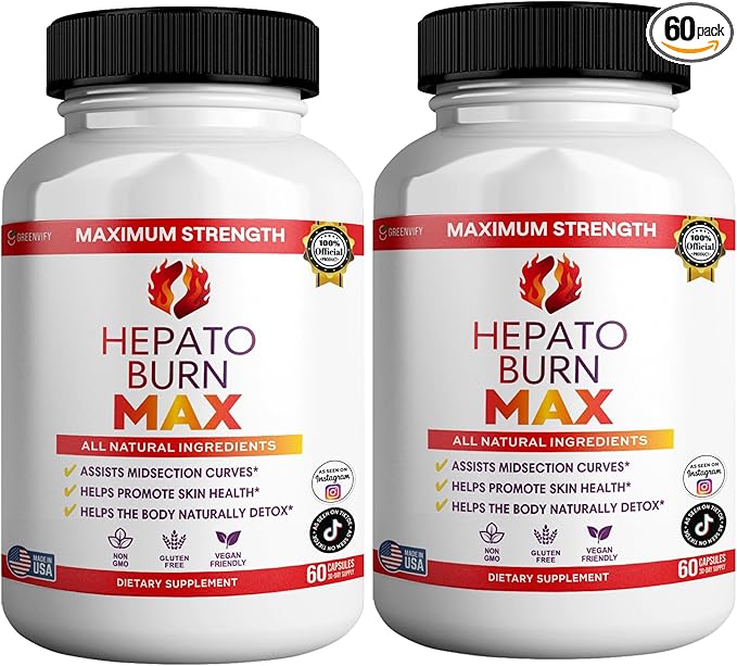 Hepato Burn Max, Maximum Strength Natural Detox Supplement, 60 Capsules, Vegan, Gluten Free (2)
