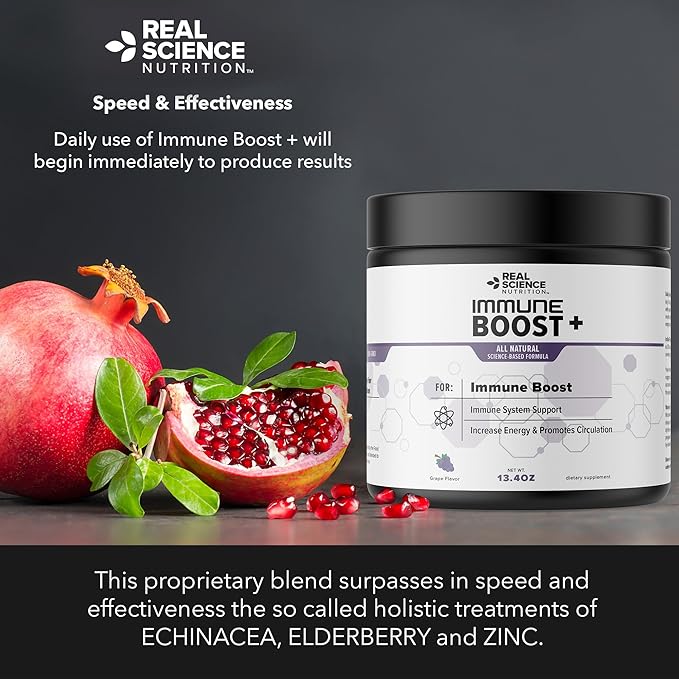 Immune Boost Plus | Natural Immunity Formula, Boost Immune System Health and Wellness, More Powerful Than Elderberry, Zinc, Echinacea - in a Fast Acting Powder