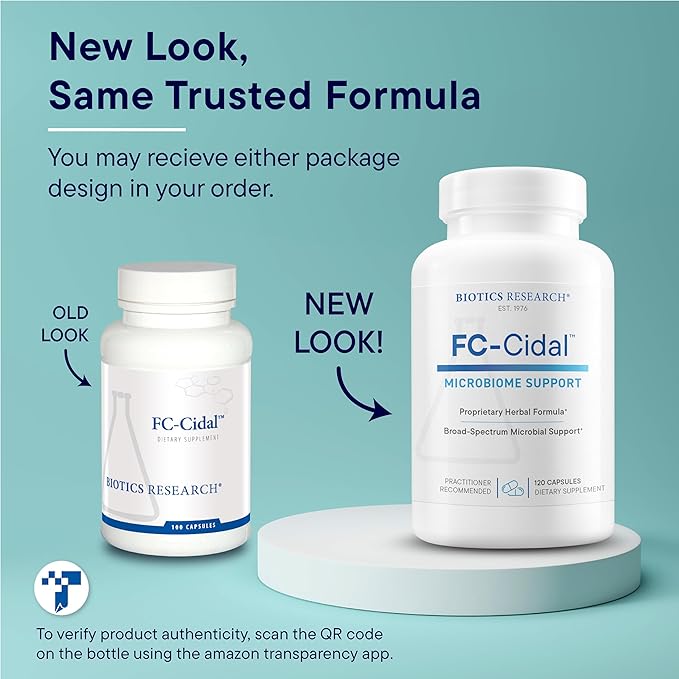 Biotics Research FC Cidal™ Herbal Blend Complete GI Gut Health for Women & Men- 500 mg/Serving - 7 Herbs Proprietary Blend Supplement Supports Healthy GI Function and Microbial Balance 120 Capsules