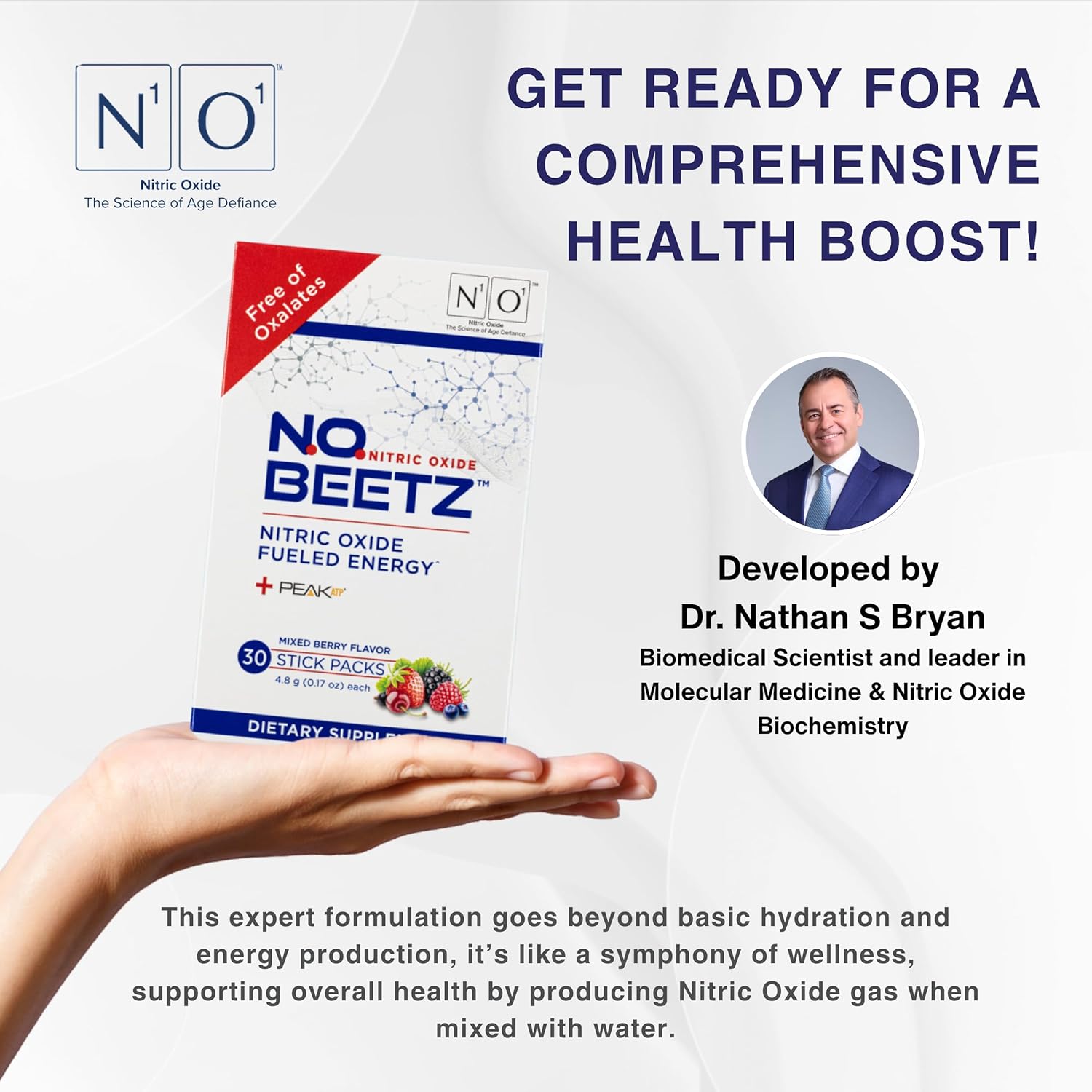 N.O. Beetz Nitric Oxide Supplement for Pre-Workout & Endurance | Beetroot, Peak ATP & Electrolytes for Energy & Hydration | Boosts Blood Flow & Muscle Recovery | No Mess, 30 Servings