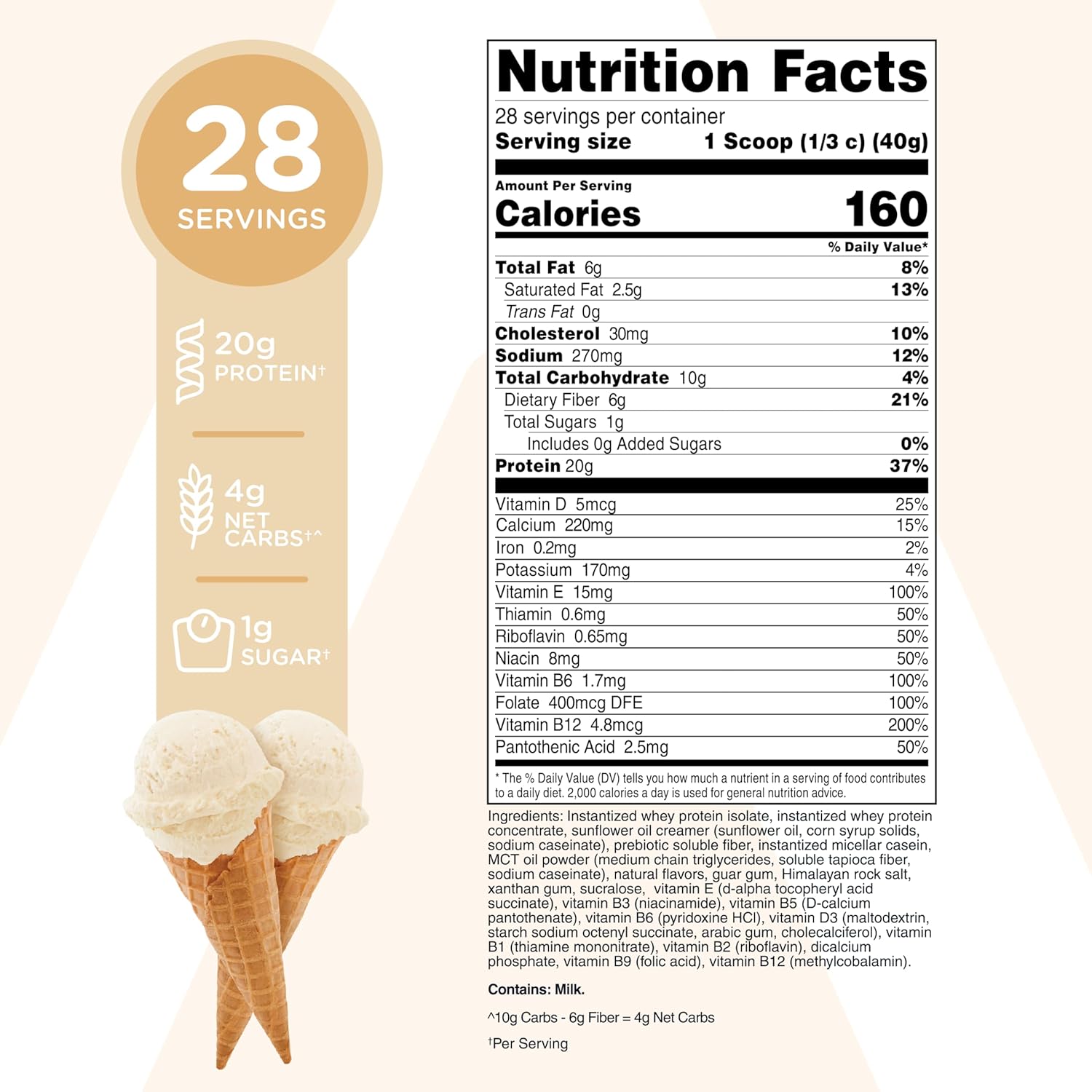 TransformHQ Meal Replacement Shake Powder 28 Servings (Vanilla) - Gluten Free, Non-GMO