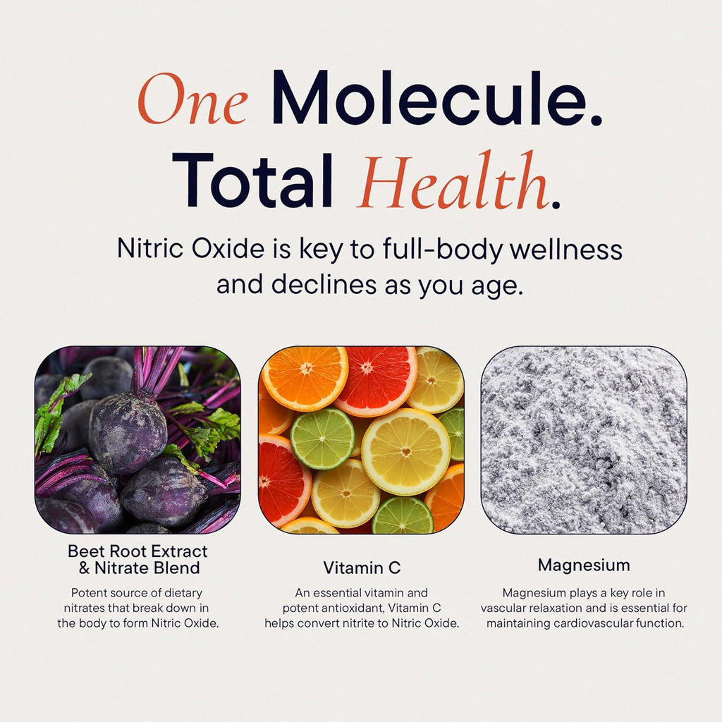 Berkeley Life Nitric Oxide Foundation, Full-Body Circulatory Support - Nitric Oxide Supplements for Men & Women - Beet Root Powder Supports Healthy Blood Pressure, Heart & Cardiovascular Health