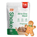 310 Nutrition All-In-One Meal Replacement Shake Powder - Plant-Based Protein Smoothie Blend w/High Fiber, Probiotics & Adaptogens - Low Carb, Vegan, Keto & Paleo Friendly - Gingerbread - 14 Srv