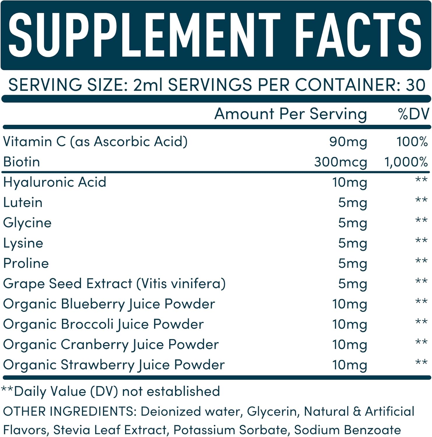 Vegan Collagen Builder Liquid Supplement - Collagen Booster with Vitamin C, Biotin, Hyaluronic Acid & Amino Acids - Organic Fruit & Vegetable Blend - 120ml, 60 Day