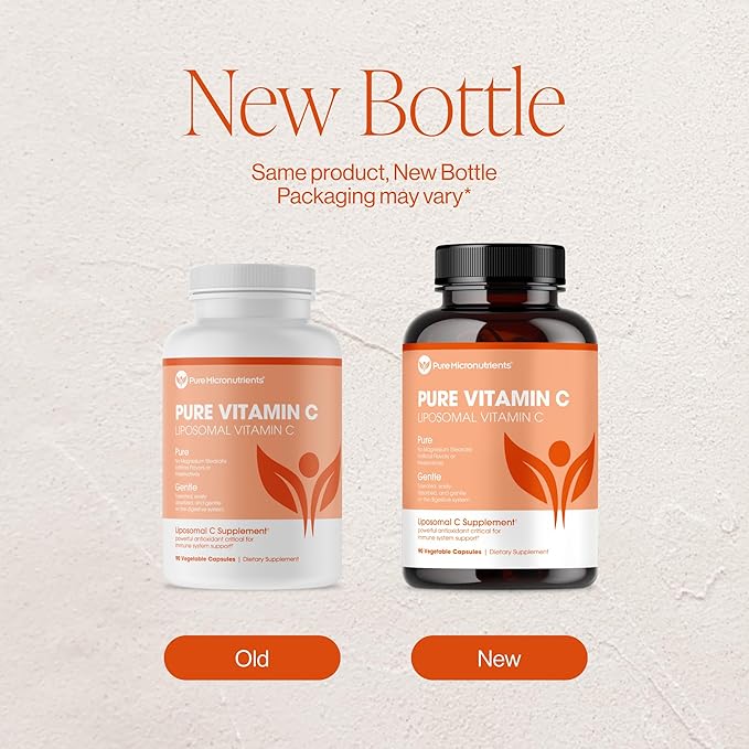 Pure Micronutrients Pure Liposomal Vitamin C - 1400mg Per Serve Supplement - 90 Capsules - High Absorption VIT C Ascorbic Acid Pills