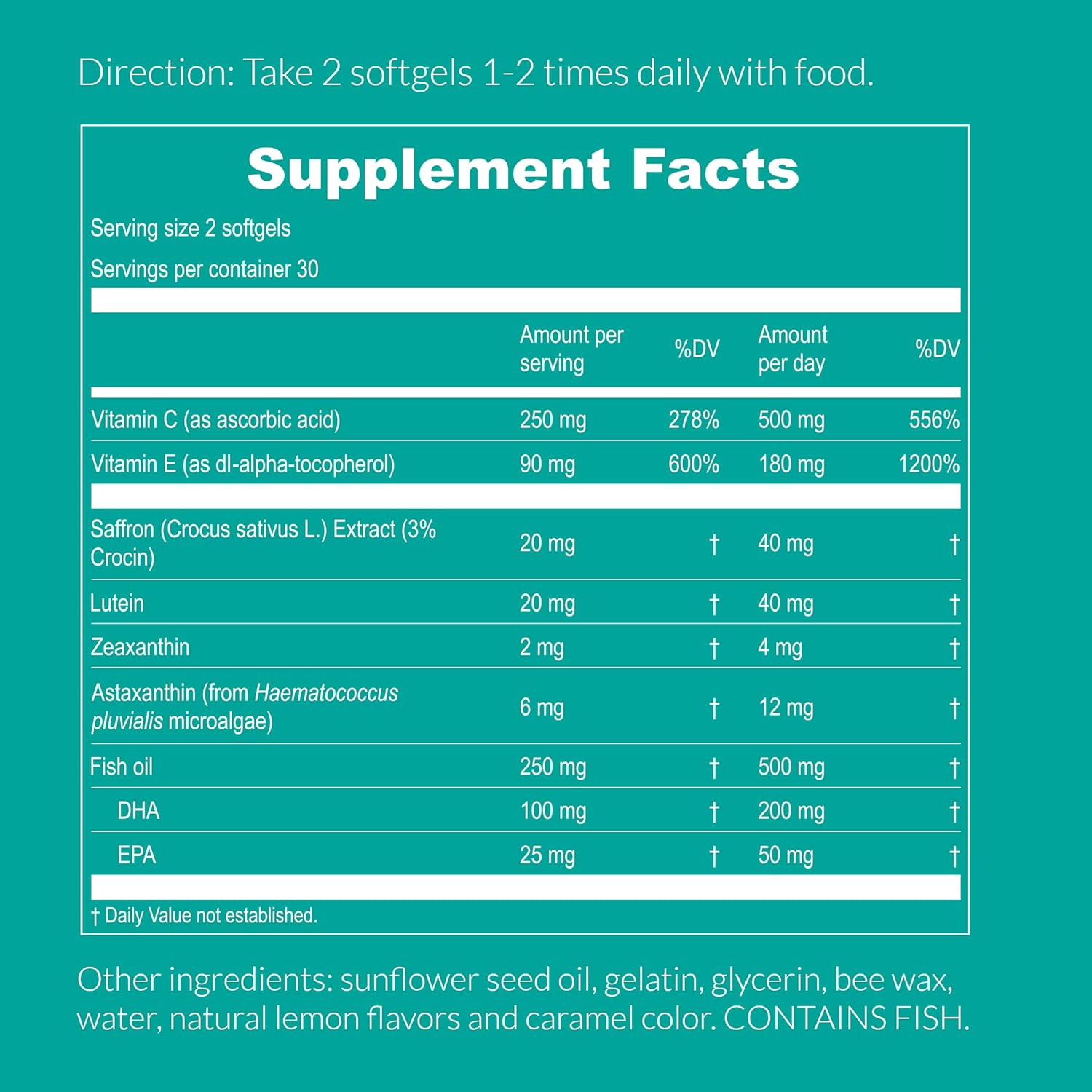 UpNourish AREDS 2 Eye Vitamins for Seniors - Lutein Eye Health Supplement for Adults - Computer Eye Strain Relief, Ocular Health and Dry Eye Support - Vision & Eye Supplements for Women and Men