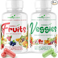 Daily Fruits and Veggies Supplement - 180 Capsules for 30 Days, Non GMO & Gluten Free Superfood with Natural Vitamins - Powered by Plants, 2-Pack