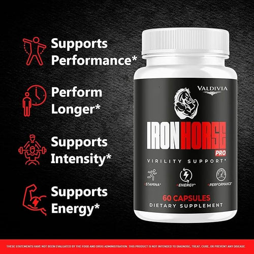 (3 Pack) Iron Horse Pro Supplement Pills - Official IronHorse Pro Advanced Formula Support Capsules - Maximum Strength, Natural Iron Horse Pro for Overall Health & Wellness, 180 Capsules for 3 Months