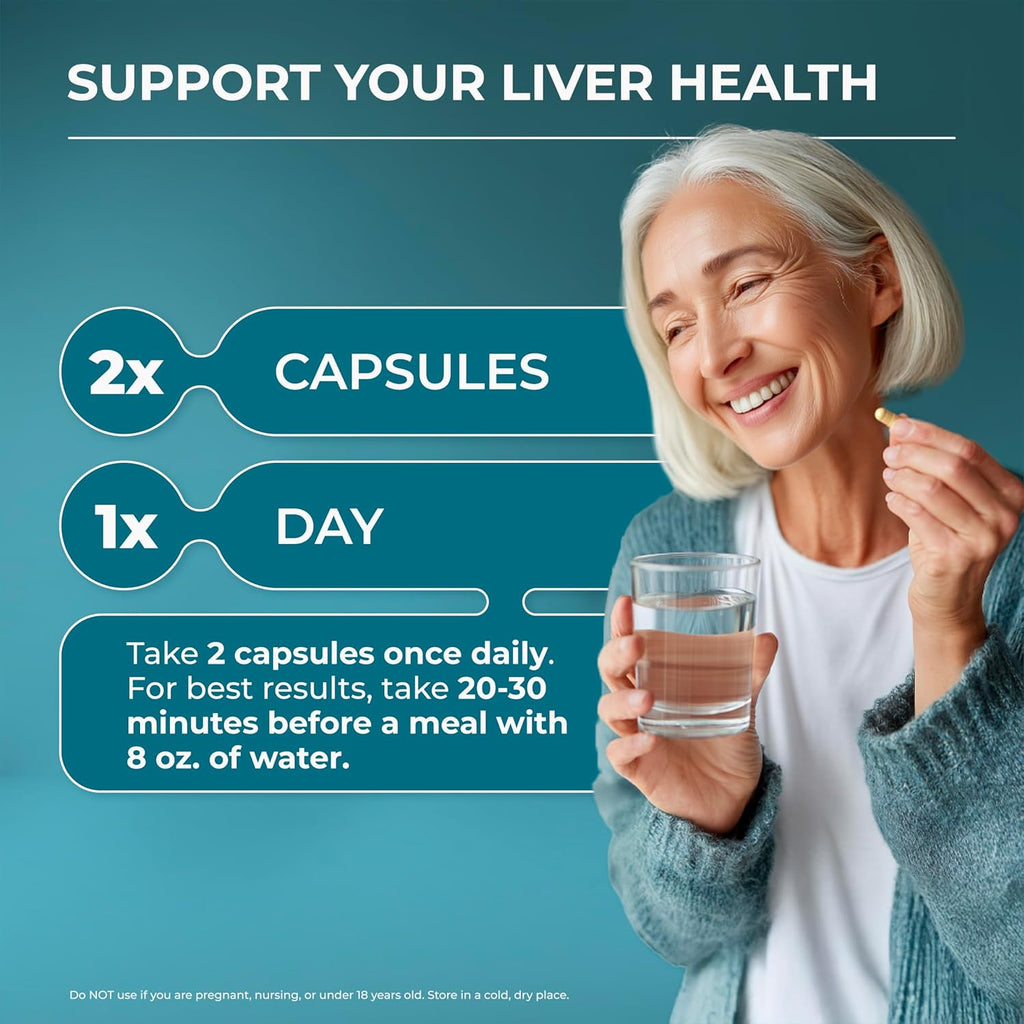 PUREHEALTH RESEARCH Liver Health Detox and Cleanse Supplement - Herbal Blend for Women & Men with Artichoke Extract, Milk Thistle and Dandelion - Liver Support Supplement - 180 Capsules