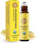 Silk Road Organic Frankincense Serrata Essential Oil Roll on, USDA Certified, Deep Relief of Body Aches & Discomfort - 10 ml Aromatherapy Roller
