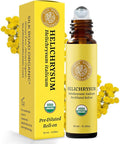 Silk Road Organic Helichrysum Italicum Essential Oil Roll On, 100% Pure USDA Certified Aromatherapy for Skin Vitality & Anti-Aging - 10 ml Roller - Always Pure, Always Organic