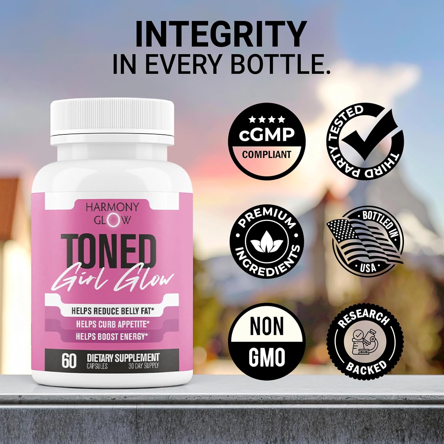 Toned Girl Glow | Supports GLP-1 Pathway Function | Weight Loss Pills for Women & Fat Burner to Boost Metabolism, Appetite Suppressant, Energy Assist | 3rd Party Tested Supplement - 60 Pills