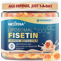 Liposomal Fisetin 200mg & Resveratrol Complex 500mg Liquid Gummies - Longevity & Cell Renewal Support - 98% High Purity Fisetin,Trans-Resveratrol Quercetin Luteolin with Vitamins C & E, 1-A-Day, 60Cts