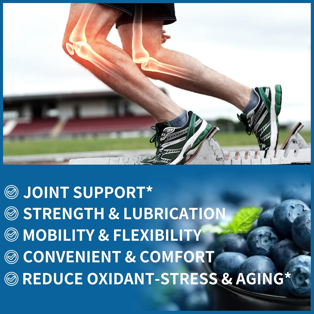 Glucosamine Chondroitin Gummies with MSM & Elderberry Extra Strength - Joint Support, Antioxidant Immune Support Supplement for Adults, Men & Women.(2 Pack)