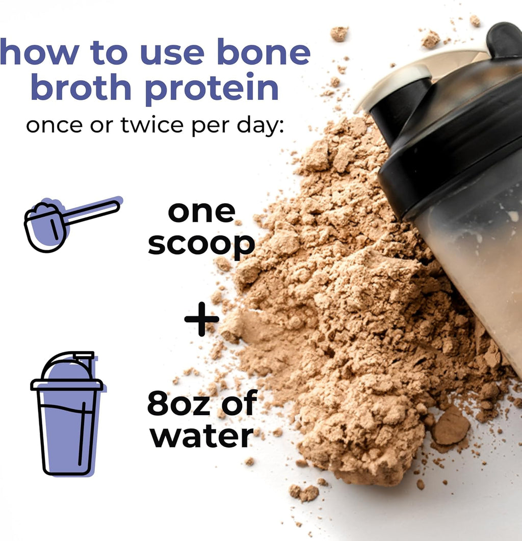 Beef Bone Broth Protein Powder - Purified Collagen Powder with 9 Amino Acids for Muscle and Skin Health - Rich Chocolate Flavor for a Tasty and Nutritious Experience