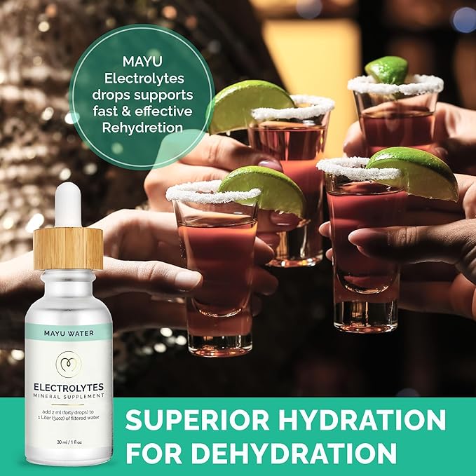 MAYU, Concentrated Electrolyte Drops (1 btl.), Restores Vital Electrolytes & Stamina, 494 Electrolytes/Serving + 67 Trace Minerals, Tested for Heavy Metals, No Additives, Purest Sources, w/Magnesium