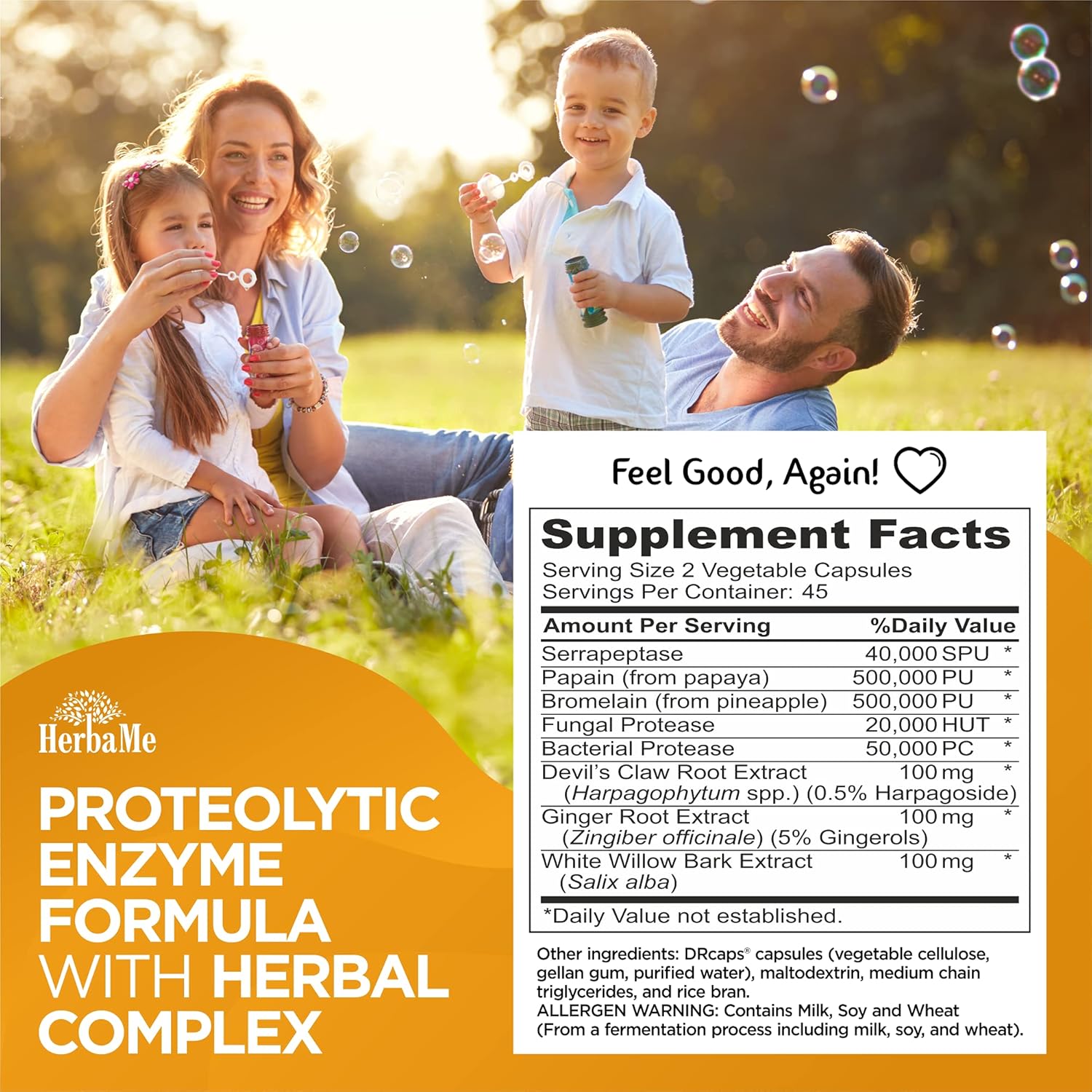 Proteolytic Enzymes Supplement with Serrapeptase - Devils Claw, 90 Capsules, Promotes Joints Relief, Muscle and Tissue Health with Lasting Mobility, Athletes Post Workout Recovery Support
