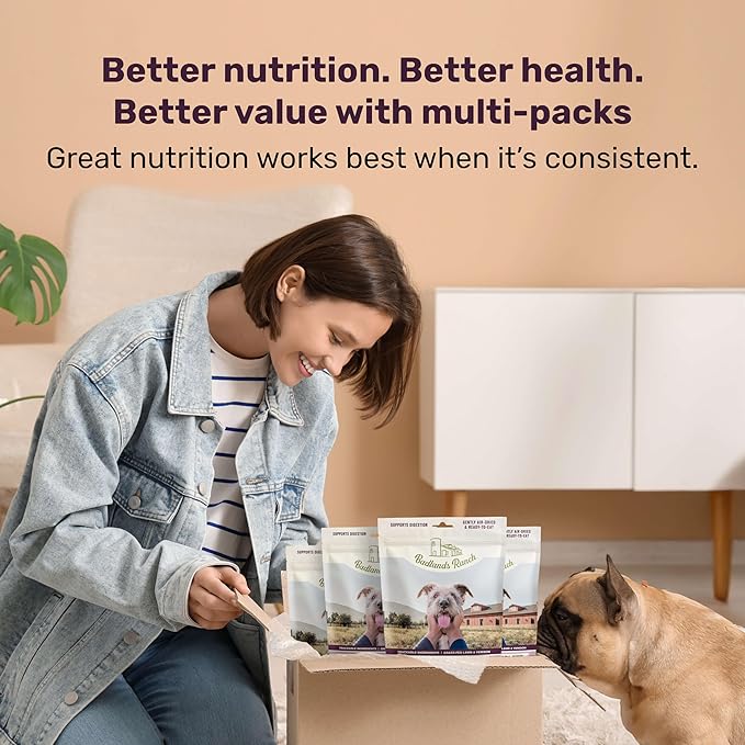 BADLANDS RANCH by Katherine Heigl – Superfood Complete Air-Dried Lamb & Venison Dog Food – High Protein with Superfoods for Daily Wellness & Consistent Nutrition – 64 oz (Pack of 2)