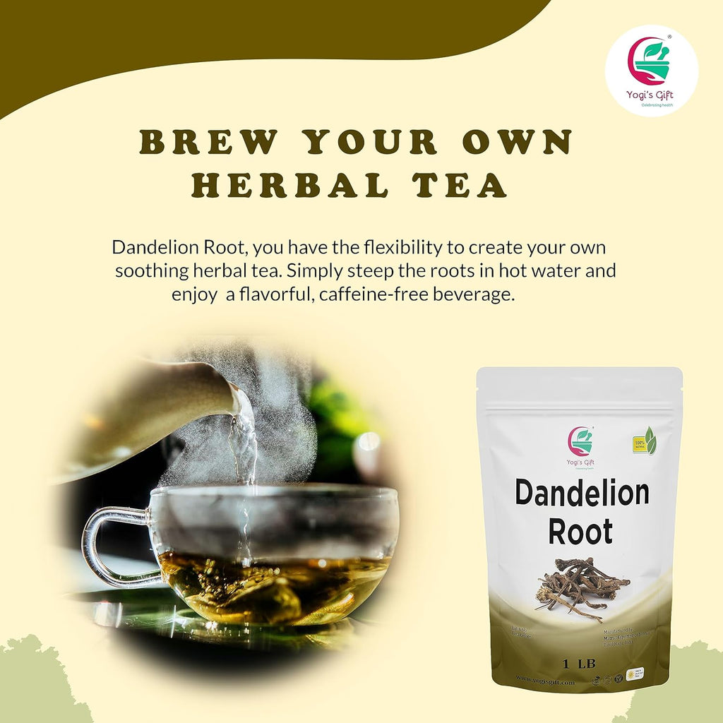 Dandelion Root 1 LB | Raw and Whole root | by Yogi's Gift®