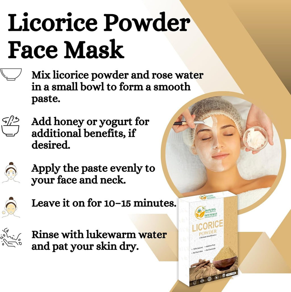 Licorice Root Powder Natural – Mulethi (Yastimadu) Powder (Glycyrrhiza Glabra) for Skin Care, Herbal Tea, Digestive Support & Wellness – 2 oz