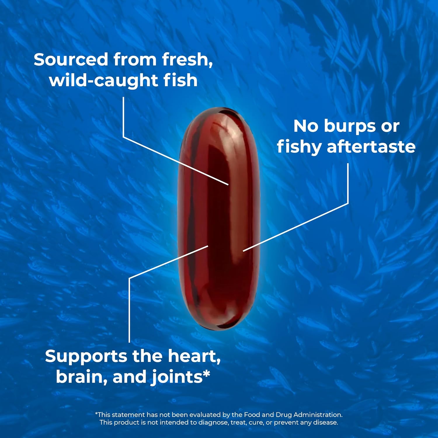 OMAPURE Fish Oil Supplements with Omega 3 Fatty Acids (1 Bottle, 120 Softgels) - High EPA, DHA, & IFOS Fish Oil Pills Support Heart & Joint Health - Burpless Fish Oil Promotes Brain Function