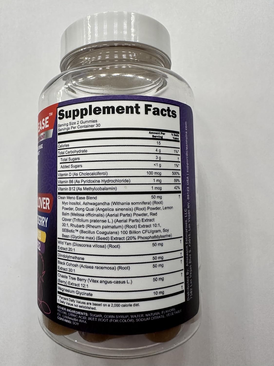Menopause Supplement for Women Gummies with Black Cohosh, Wild Yam, DIM, Magnesium, Red Clover Chasteberry for Hormone Balance Relief Night Sweats Mood Plus Bergamot, Vitamin D3, Vitamin B6 B12