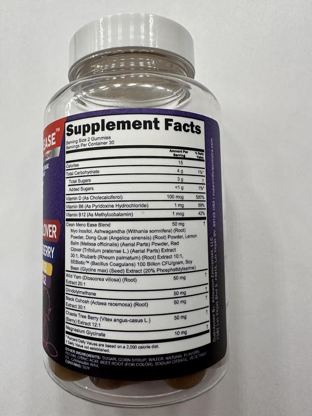 Menopause Supplement For Women Gummies with Black Cohosh, Wild Yam Magnesium, Red Clover For Menopause Relief Hormone Balance Night Sweats Mood Plus Bergamot, Vitamin D3, Vitamin B12, Vitamin B6 Clean