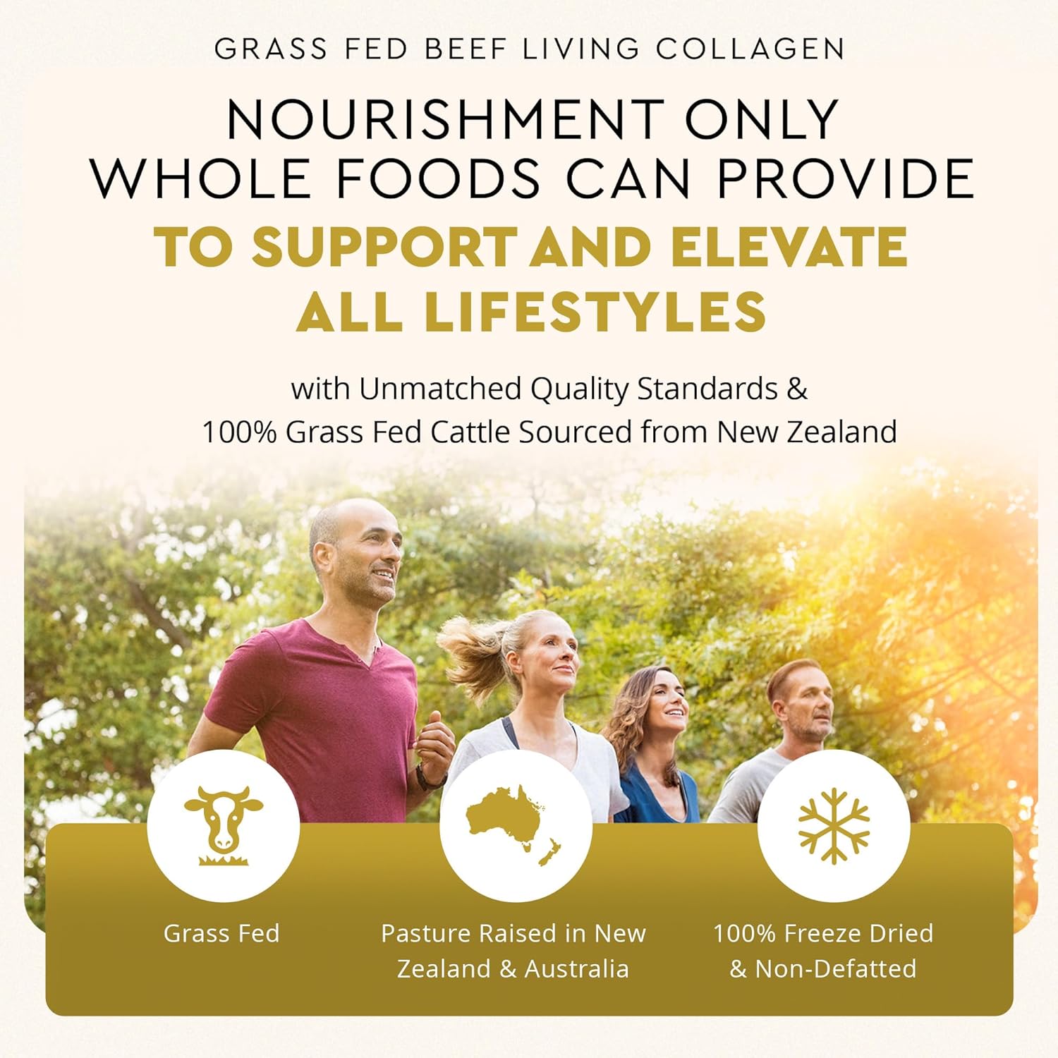 Ancestral Supplements Grass Fed Beef Living Collagen Nutritional Powder Supplement, 3000mg, Promotes Healthier, Younger Looking Skin, Hair, Nails and Joints, Type II, 180 Capsules