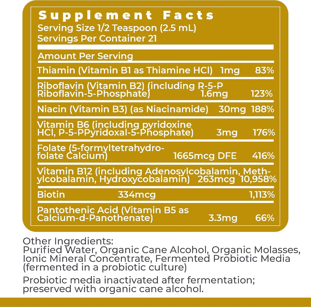 Premier Research Labs Max B-ND Liquid Vitamin - B-Complex for Liver & Brain Health - Sublingual Drops for Energy, Immune & Adrenal Support - 2 fl oz - Thiamin, B12, B6 & More - for Men, Women