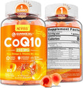 Sugar-Free CoQ10-250mg / 500mg Filled Gummies - Plus Omega-3, EPA + DHA, B3 & Zinc - Ultra Co Q-10 Supplements for Hear-t Health, Cellular Energy, Antioxidant Support, Up to 60 Day Supply, Vegan 60Cts