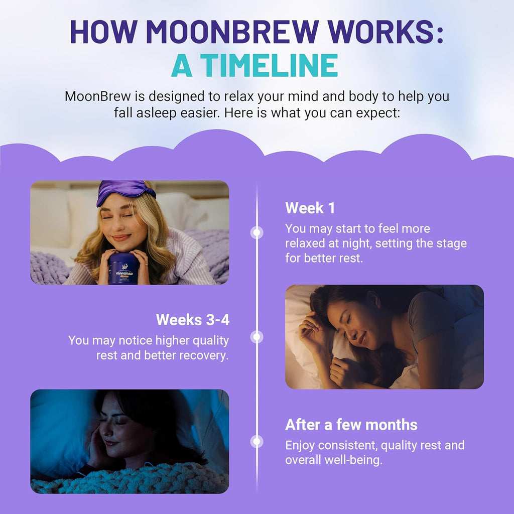 MoonBrew Nighttime Magnesium Hot Cocoa, Natural Sleep Aid Drink Mix for Adults, 3-Pack - Calming Melatonin-Free Sleep Support - Sleepy Hot Chocolate Powder with L-Theanine, Chamomile & Zinc Glycinate